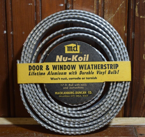 1960s NU-COIL ALUMINUM DOOR WINDOW WEATHERSTRIP MACKLANBURG-DUNCAN OKLAHOMA CITY