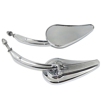 Custom Tailfin Mirrors – Fit Harley CVO, Road King, Softail, Street Glide, Fat Bob, And More