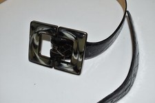 Worth Women's Genuine Leather Large Belt w/ Chunky Buckle - Vintage TTA35 