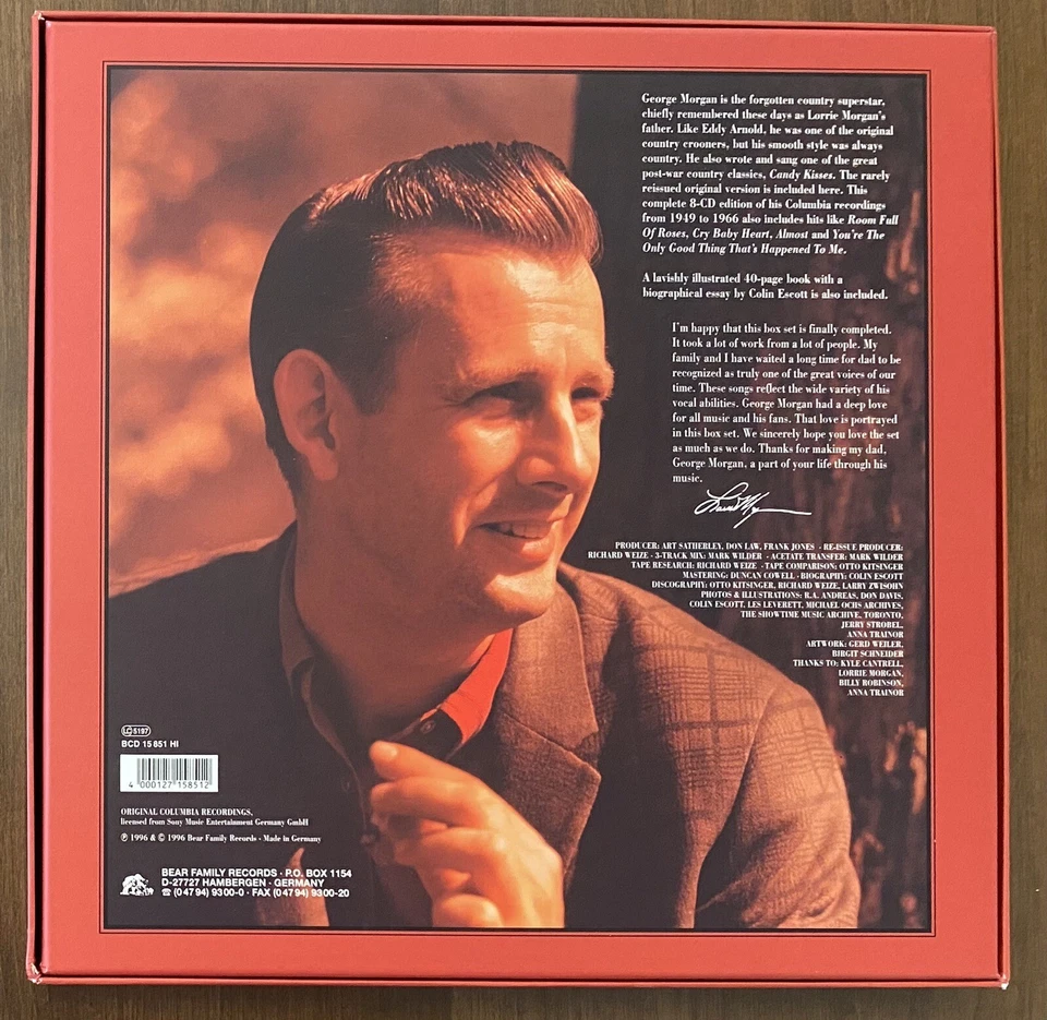 GEORGE MORGAN – CANDY KISSES - 8CD BEAR FAMILY BOX SET WITH BOOK - Image 2 of 4