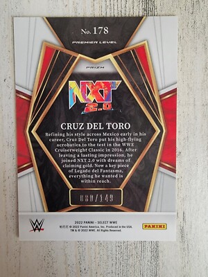 Cruz Del Toro Maroon 080/149 2022 Panini Select WWE Premier Level