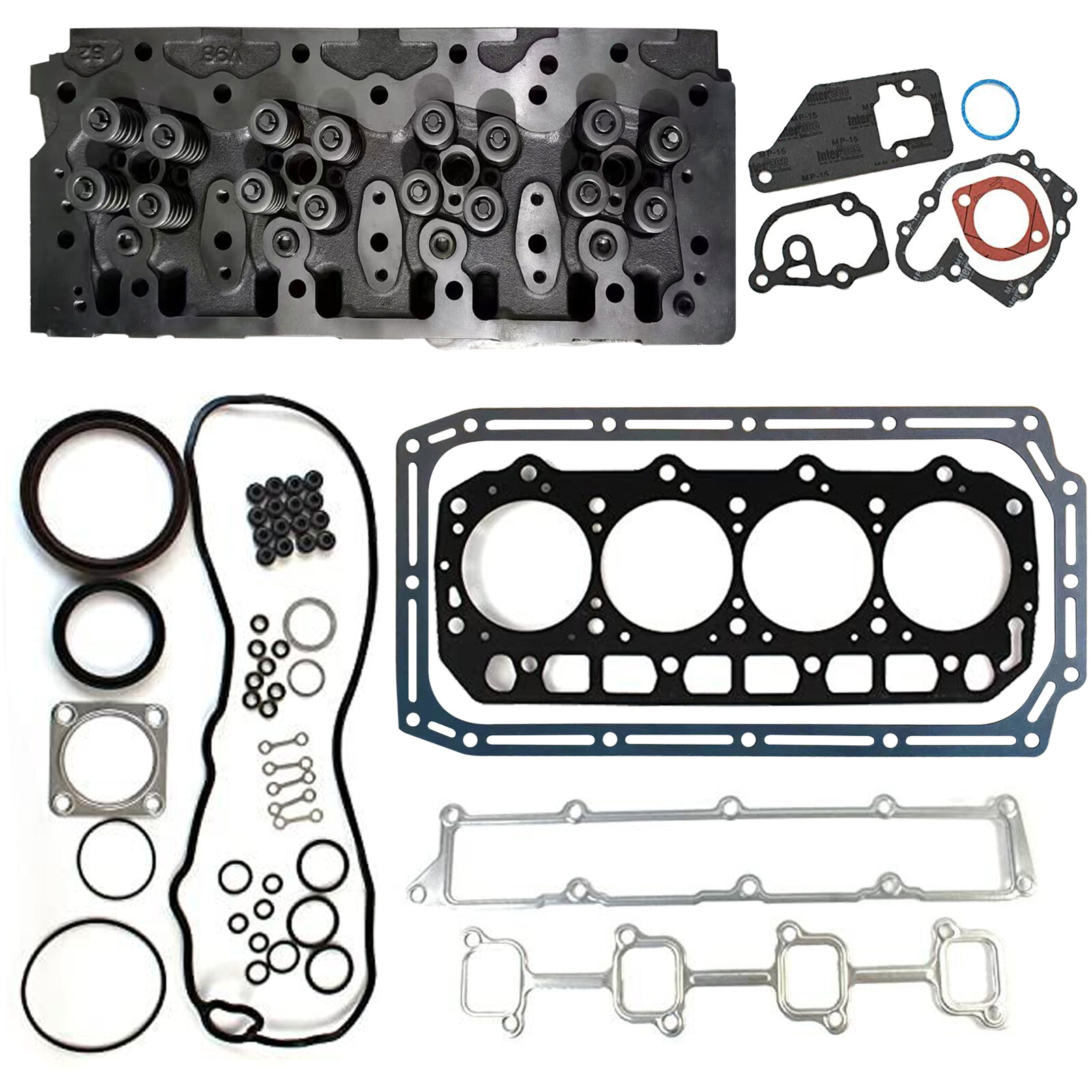 NEW Complete Cylinder Head With Full Gasket Set For Yanmar 4TNV98 Engine Rebuild