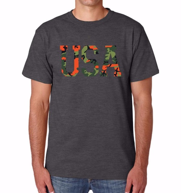 NEW MENS PRINTED ARMY CAMO USA FUNNY CAMOUFLAGE SPORTS GRAPHIC DESIGN T