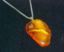 Vintage Natural Baltic Honey Amber Neklace Pendant 13gr USSR 