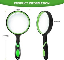 NEW Shatterproof Magnifying Glass 10X Large Handheld Magnifying Glass for Senior