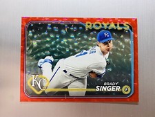 Brady Singer 2024 Topps Series 1 #173 Red Foilboard #’d /199 Kansas City Royals