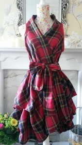 tartan wrap dress