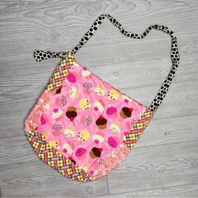 Platinum by Matilda Jane patchwork reversible tote bag purse cupcake floral clot