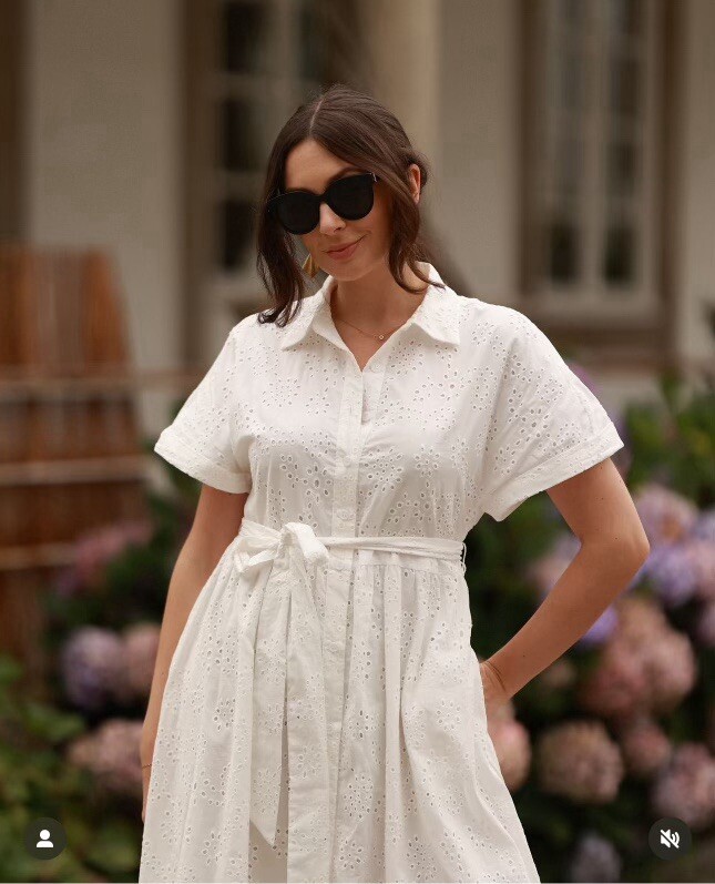 ZARA NWT WOMAN $129 EMBROIDERED EYELET DRESS ZW COLLECTION WHITE | 7977/112  | eBay