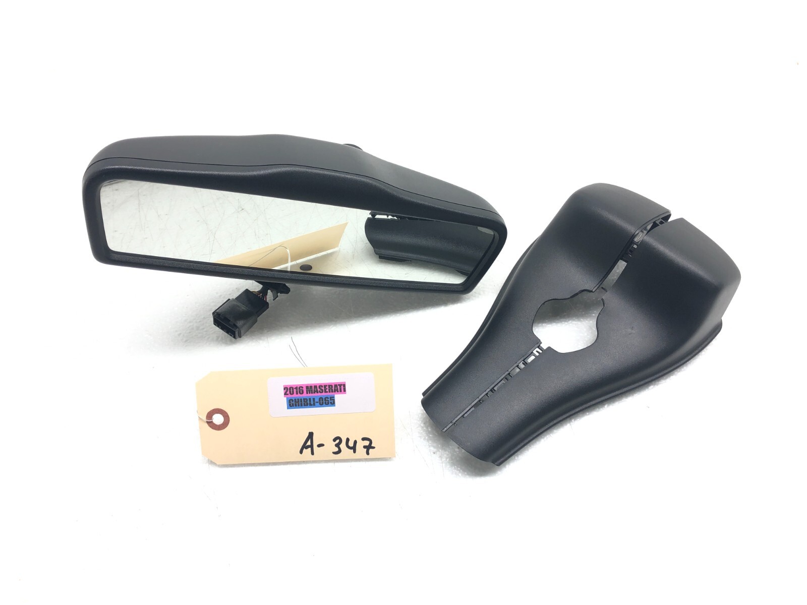 2014-2019 MASERATI GHIBLI S INTERIOR REAR VIEW MIRROR ASSEMBLY W/ TRIM OEM.