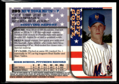 1997 Bowman Chrome #289 Geoff Goetz Mets International | eBay
