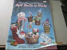 Vintage craft book SOFT DOLLS TO MAKE Gaylemot Publishing 1982 Sewing Patterns 