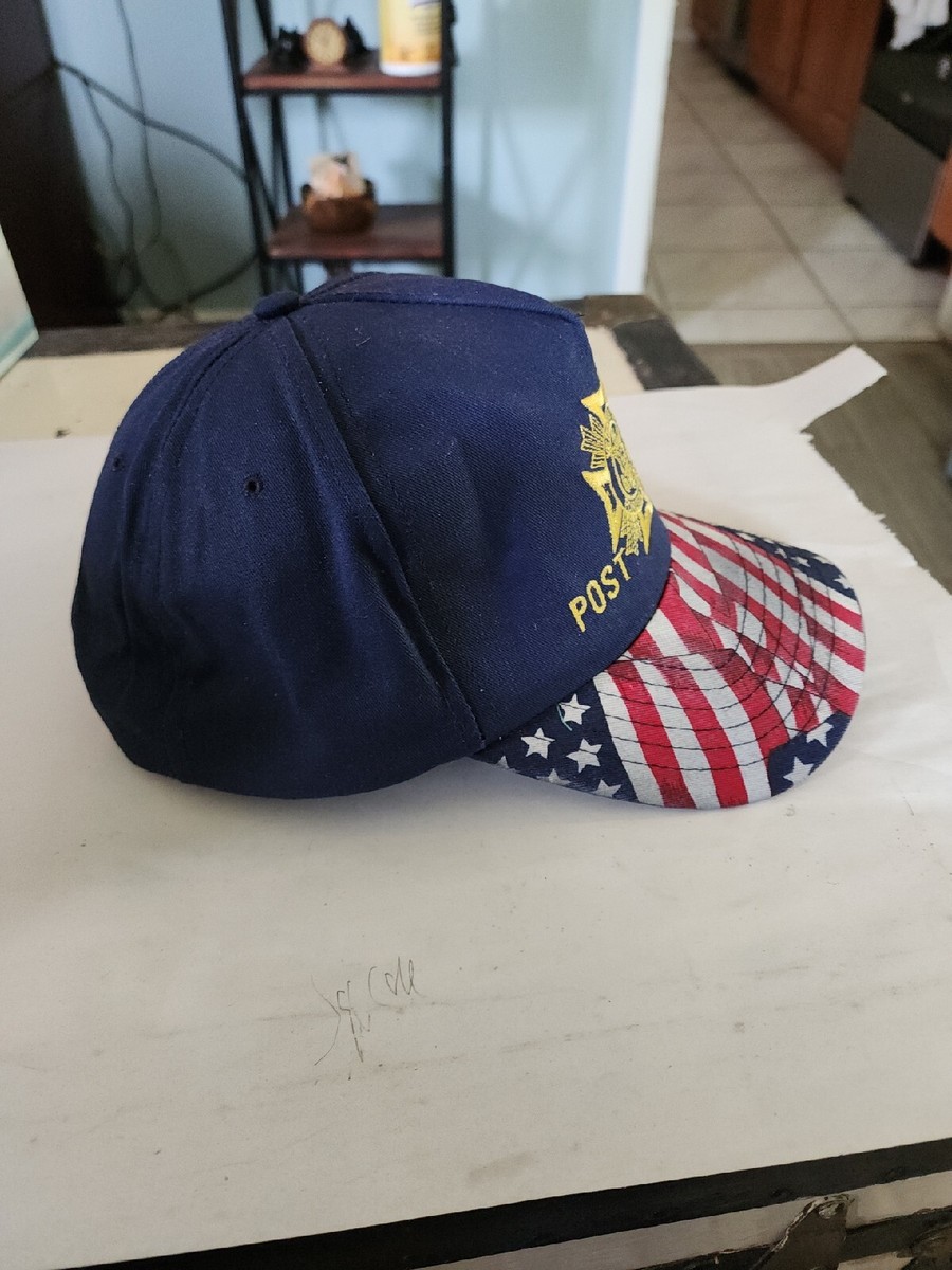 Vintage VFW Post 9754 Church Hill TN Snapback Hat Blue W/ RWB Brim