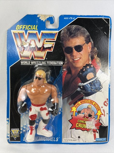Shawn Michaels Hasbro BLUE Card Figure WWF  1994 W...