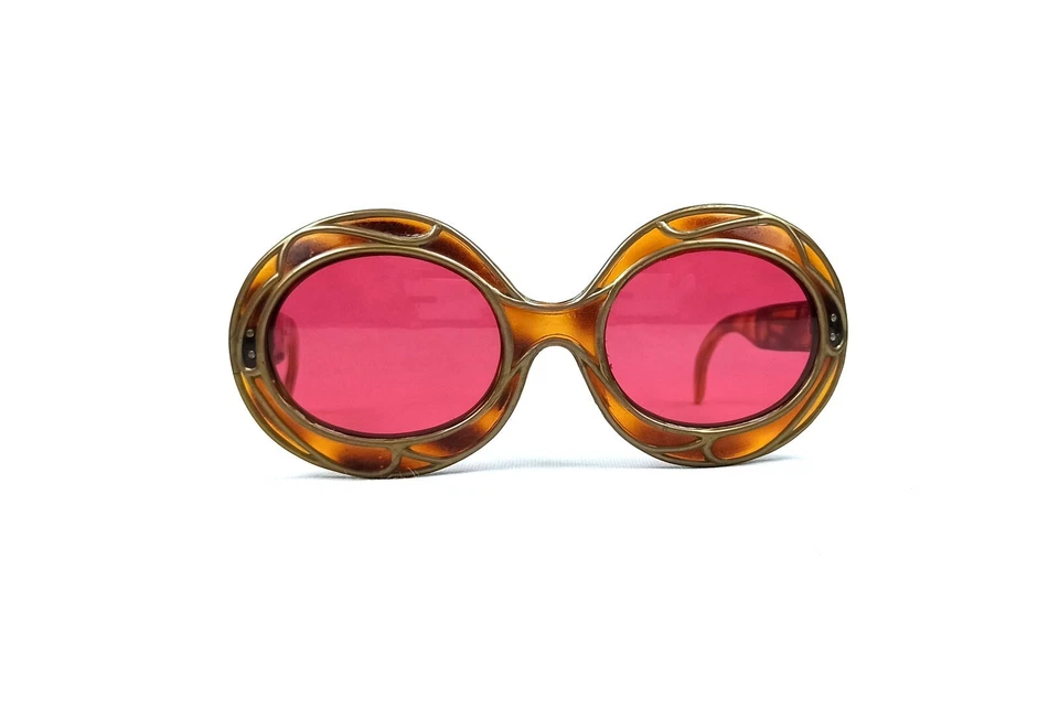 GAFAS DE SOL HECHAS A MANO ROJAS MICHELLE BREVET VINTAGE FRANCESAS AÑOS 50 FIESTA N' 71.12199 NOS Foto 3 de 4