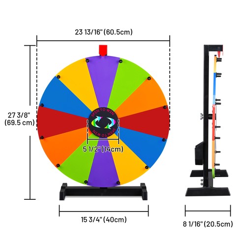 WinSpin 24" Pop Up Display Tabletop Prize Wheel Red & White for Outdoor Events - Picture 9 of 9