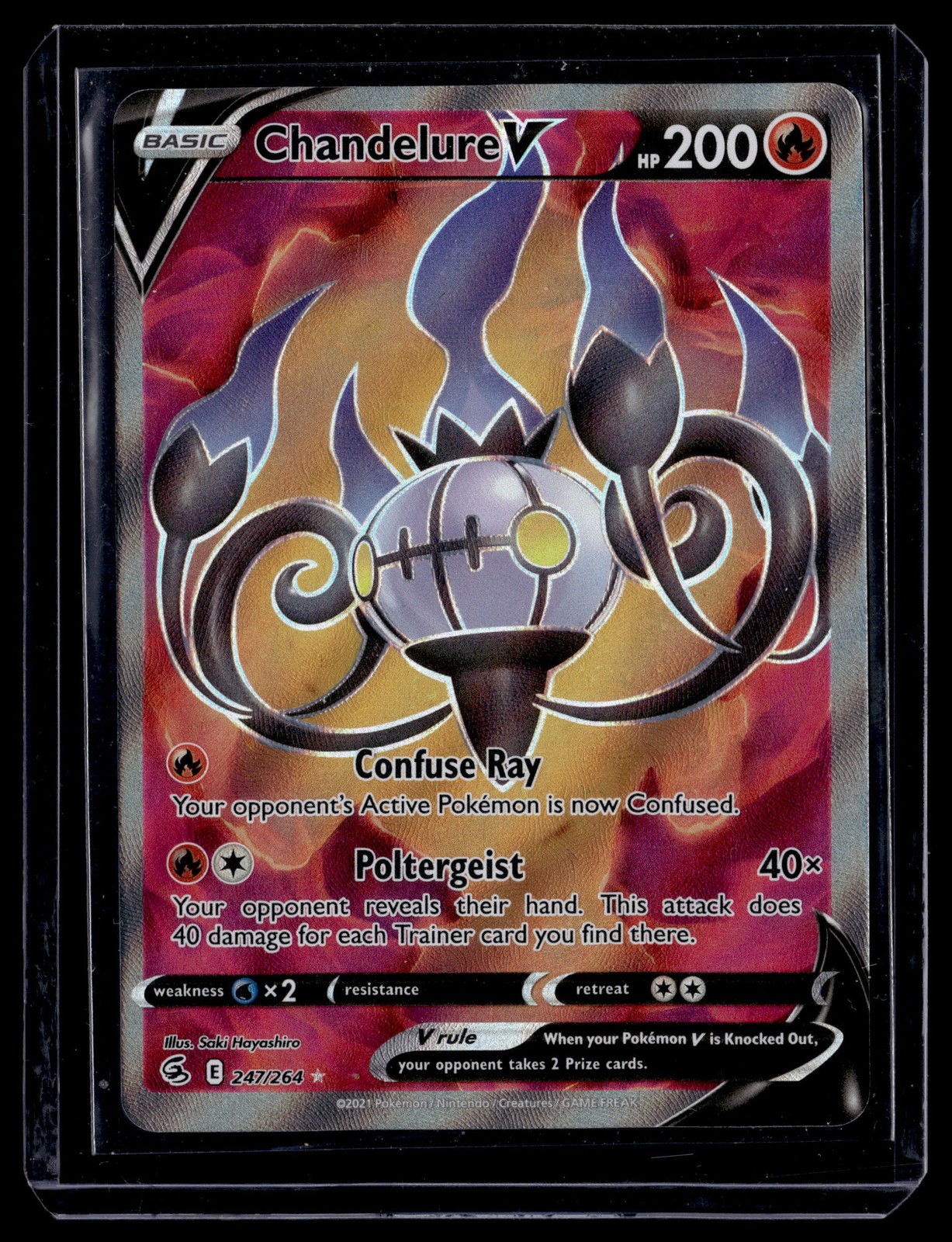 Pokemon TCG SWSH08: Fusion Strike #247/264 Chandelure V (Full Art)