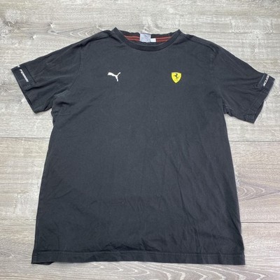 Puma Scuderia Ferrari Shirt Mens Large Black Racing Graphic Tee Short Sleeve