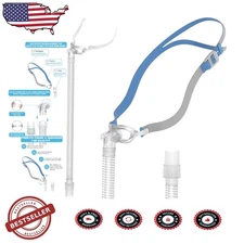 P10 CPAP Replacement Kit: Durable Headgear, Frame, Short Tube, Clips