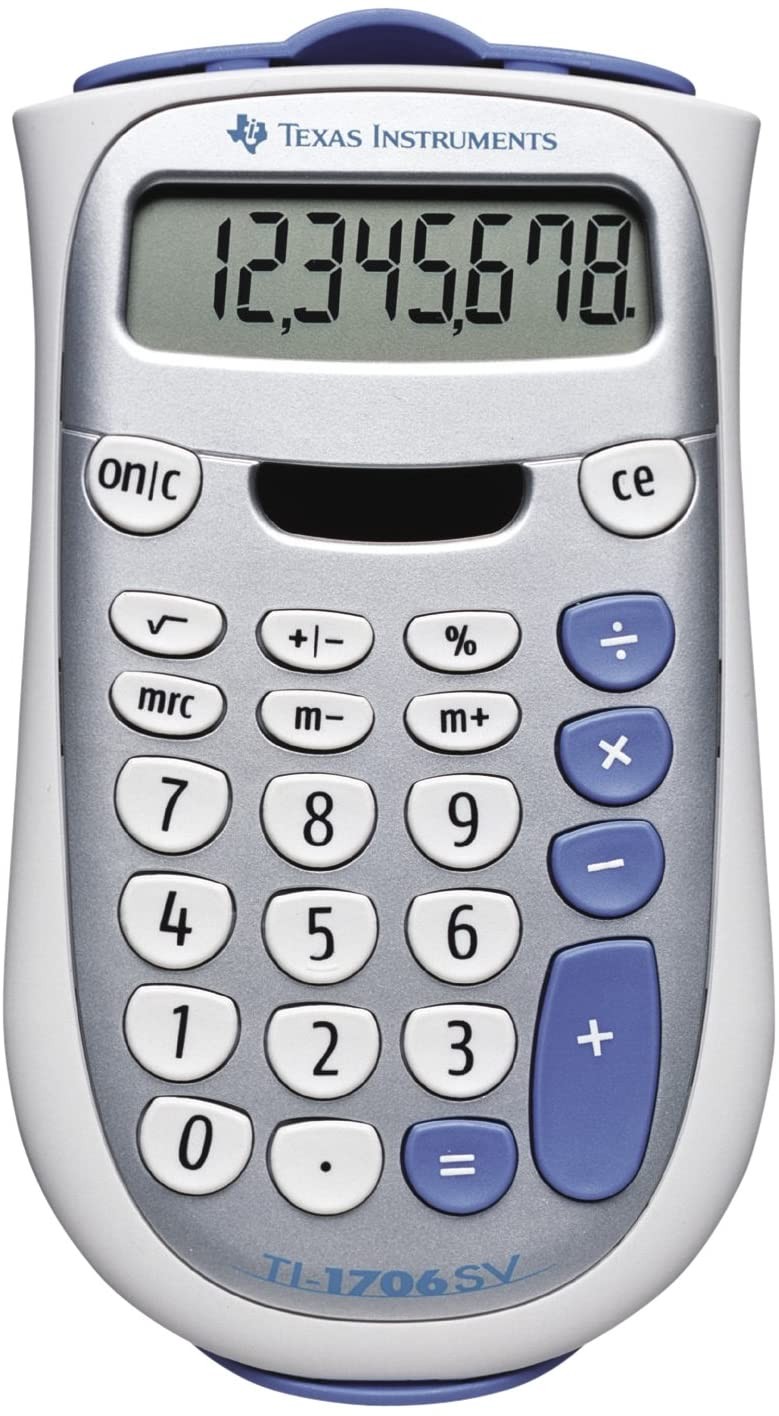 Calculatrice de poche Texas Instruments TI 1706 SV à écran LCD