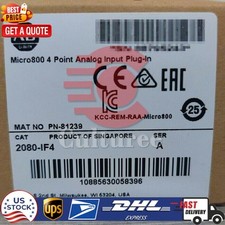 New in box Allen-Bradley AB 2080-IF4 /A Micro800 4 Point Analog Input Plug-In