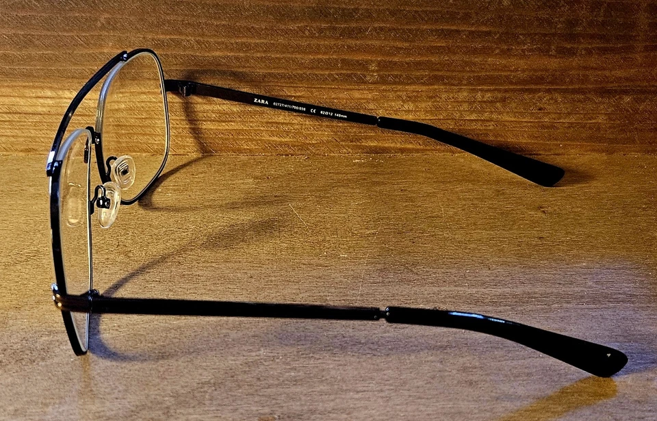 Marcos de gafas de aviador ZARA solo 02727 411 700 036 metal negro talla 62-12-140 Foto 3 de 4