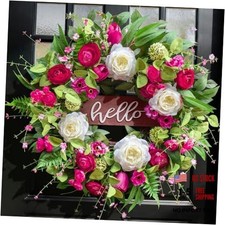 Spring Wreaths for Front Door Outside  24 Inch Spring Green-spring Wreath