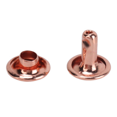 300 Sets Leather Rivets 6x8mm 7x8mm 8x8mm Rose Gold Double Cap Rivets For Hat