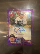 2023 Topps Chrome Update Ezequiel Tovar Purple Speckle Auto /299