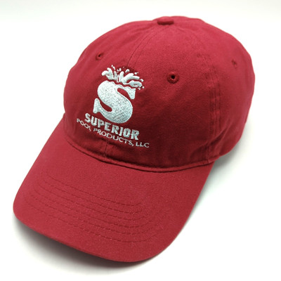 SUPERIOR POOL PRODUCTS hat red adjustable cotton cap