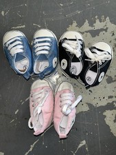Baby Infant Classic Canvas Baby Shoes Boy/ Girl Soft Sole Price Is All 3 Pair