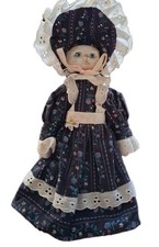 Anthropomorphic Cat Wearing Cottage Dress Soft Body Ceramic Head Feet Cat