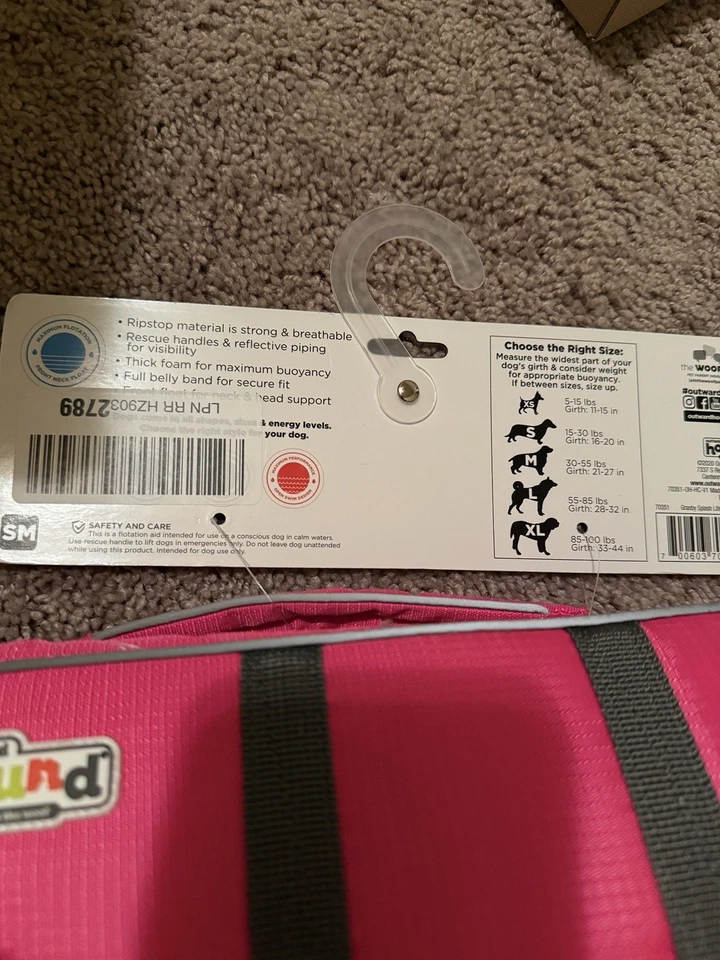 Спасательный жилет для собак Outward Hound рипстоп быстрый выпуск легко прилегающий регулируемый маленький - Изображение 2 из 4