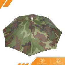 Elastic Headband Camouflage Pattern Sun Rain Umbrella Hat Cap