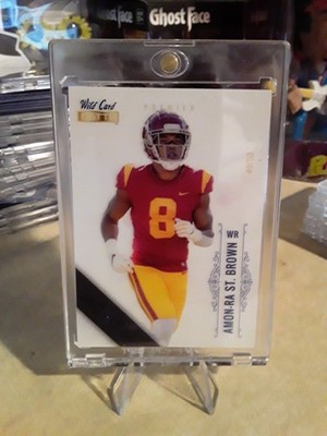 2021 Wild Card MATTE - Amon-Ra St. Brown #MBC-58 50 Stripe 49/50(RC) W/ Stand!
