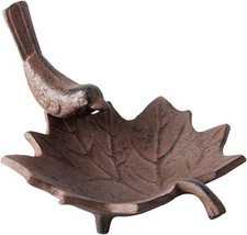 Image of Fallen Fruits FB152 Small Cast Iron Bird Bath, antique brown