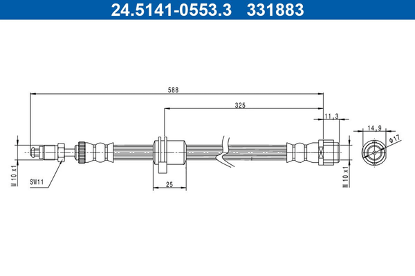 Bremsschlauch Vorderachse FüR BMW 3 Touring I4 4 Gran Coupe Cabriolet Van-image