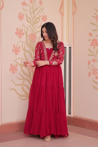 Anarkali Gown indian Party ReadyMade Dress Pakistani Eid Anarkali Gown Kurtis - Picture 44 of 52