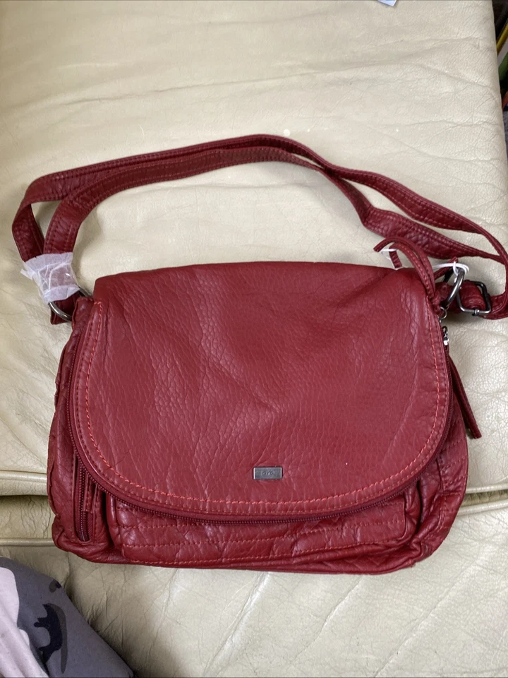 Handtasche Leder Weinrot - Bild 1 von 4