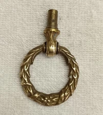 ANTIQUE CAST BRASS DRAWER, DESK,CABINET, CUPBOARD DROP RING PULL,WREATH DESIGN