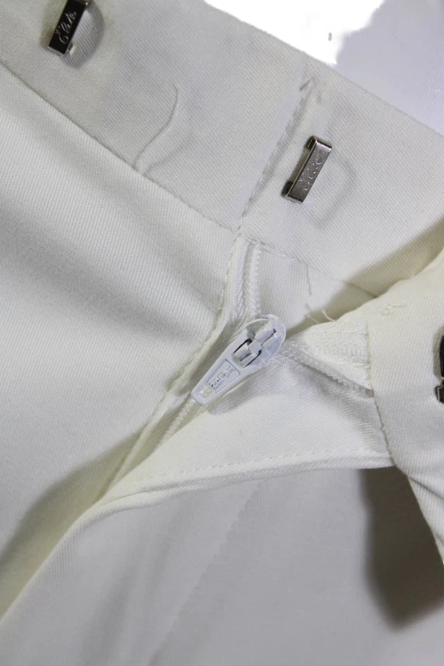 Calvin Klein Boys Cotton Four Pocket Mid-Rise Tapered Pants White Size 14R - Image 4 of 4