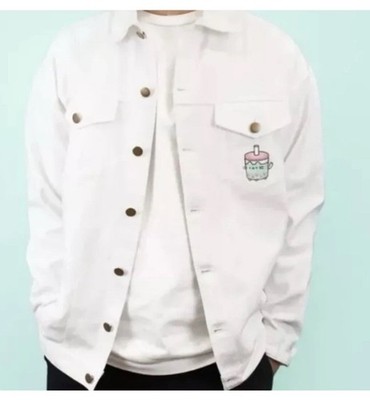 Pusheen Box Exclusive 2023 Lightweight White Denim Jacket Women's Size M NWT