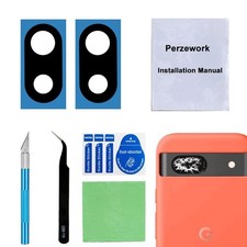 Perzework 2 Sets Back Rear Camera Lens Glass Replacement for Google Pixel 8A