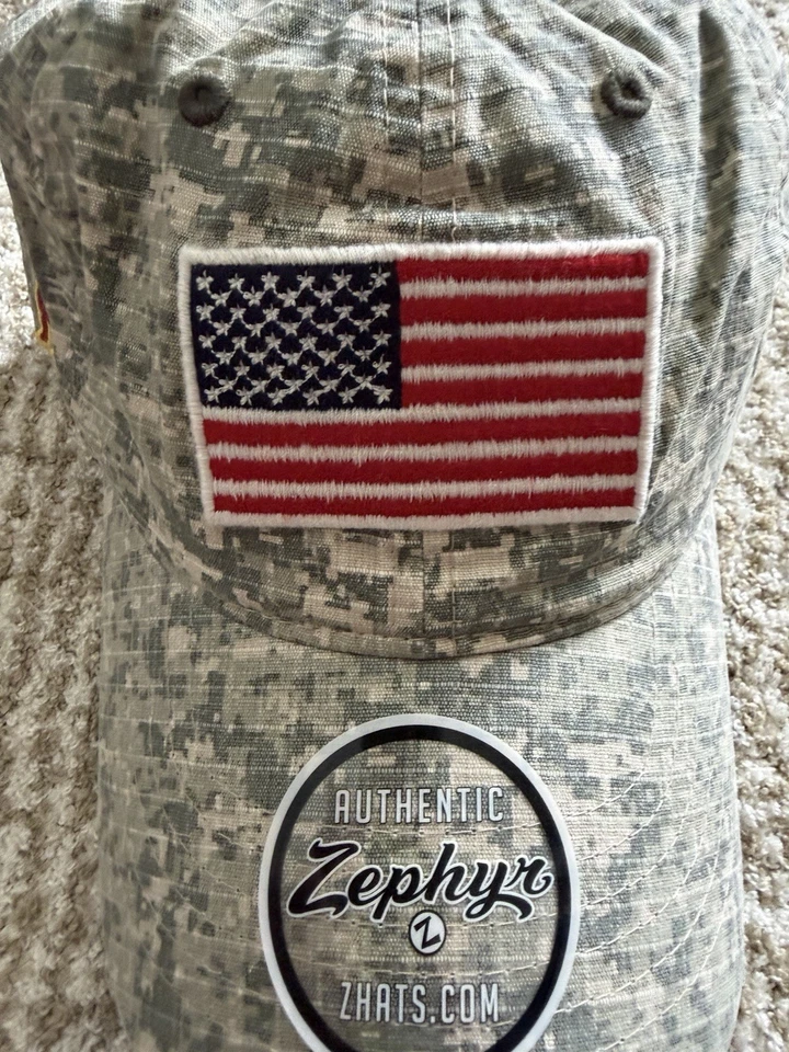 Zephyr USC Trojans American Flag OHT Camo Adjustable Hat NEW - Image 2 of 4