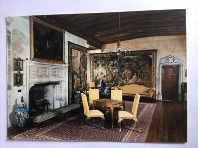Berkeley Castle Gloucestershire Small Drawing Room Vintage Postcard