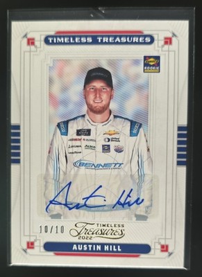 2022 Chronicles Racing Austin Hill Timeless Treasures Gold /10 #19 Rookie Auto