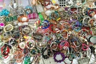 15 LBS+ HUGE Vtg Costume to Fashion Jewelry lot Bracelet Tennis Stretch Chain