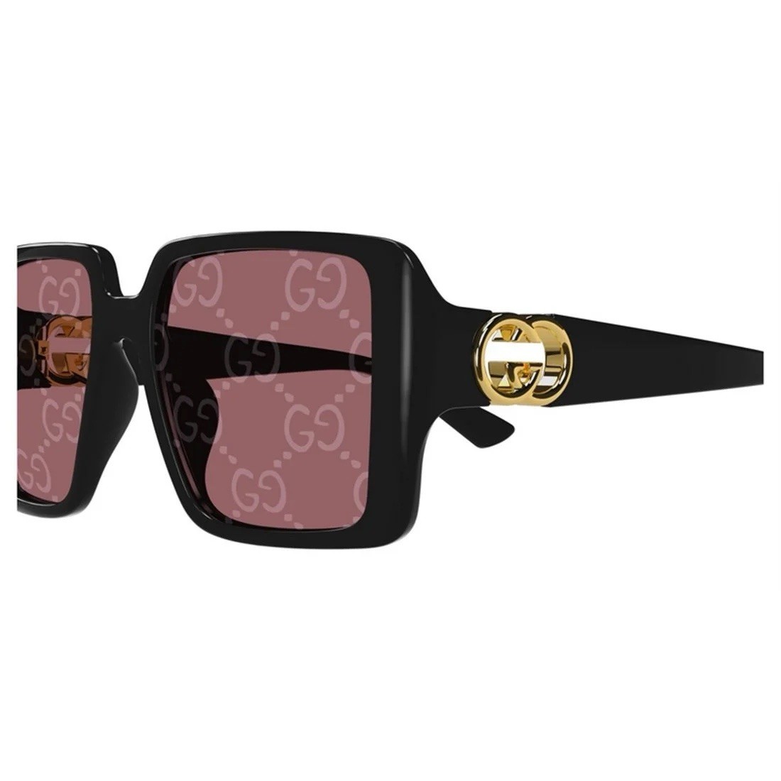 GUCCIミラー／GGロゴ／鏡 Gucci GG1692S 006 Black Gold Pink GG logo Photochromic Lens Square