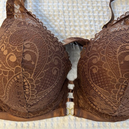 Aerie 38D BH Real Power Plunge Push Up Paisley Spitze Konvolut Farbe Braun - Bild 3 von 10