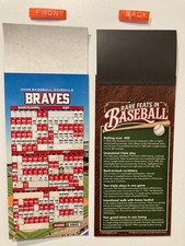 MLB 2026 ATLANTA BRAVES  SCHEDULE (9" X 3 1/2") TEAMS, DATES & TIMES - NEW